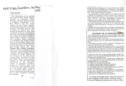 Thomas family Llangwm